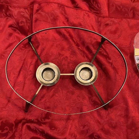 Glass tree platter 1950’s platter & warming tray - Picture 2 of 8